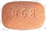 Pill 468 MJ Orange Rectangle is Poly-vi-flor