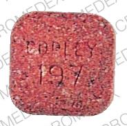 Pill Copley 197 Pink Four-sided is Multivitamins with fluoride and iron