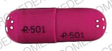 Pill Logo 501 Purple Capsule/Oblong is Prazosin Hydrochloride