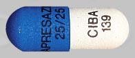 Pill APRESAZIDE 25/25 CIBA 139 is Apresazide 25 mg / 25 mg