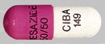 Pill APRESAZIDE 50/50 CIBA 149 Pink & White Capsule/Oblong is Apresazide