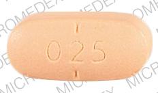 Pill 025 THER-RX Orange Oval is Precare