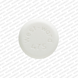 Prednisone 5 mg West-Ward 475 Front