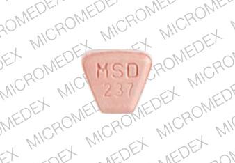 Pill PRINIVIL MSD 237 Pink U-shape is Prinivil