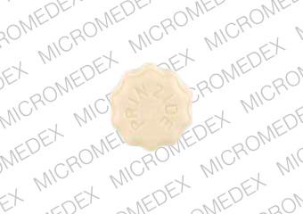 Pill MSD 140 PRINIZIDE Tan Gear-shape is Prinzide
