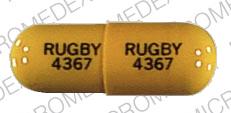Pill RUGBY 4367 RUGBY 4367 Yellow Capsule/Oblong is Procainamide HCl