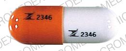 Pill Z 2346 Z 2346 Orange Capsule/Oblong is PROCAINAMIDE HCL