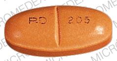 Pill PD 205 is Procan SR 750 mg