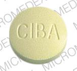 Pill 46 CIBA Yellow Round is Esidrix