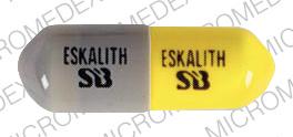 Pill ESKALITH SB ESKALITH SB Gray Capsule-shape is Eskalith