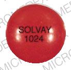 Pill SOLVAY 1024 Red Round is Estratab