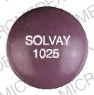 Pill SOLVAY 1025 Purple Round is Estratab