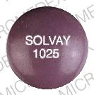 Pill SOLVAY 1025 Purple Round is Estratab