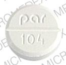 Pill par 104 White Round is Allopurinol
