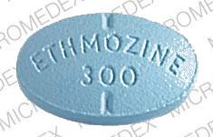 Pill ETHMOZINE 300 ROBERTS Blue Elliptical/Oval is Ethmozine