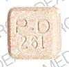 Pill P-D 261 is Euthroid-1 levothyroxine sodium (T4) 60 mcg / liothyronine sodium (T3) 15 mcg