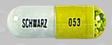 Pill 053 SCHWARZ Yellow Capsule-shape is Fedahist gyrocaps