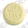 Pill RUGBY 3845 Yellow Round is Folic acid