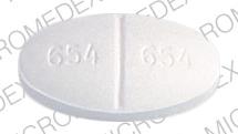 Pill FULVICIN P/G 654 654 White Elliptical/Oval is Fulvicin P/G