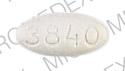 Pill 3840 White Elliptical/Oval is Furosemide