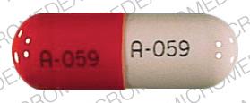Pill A-059 A-059 Red Capsule/Oblong is Guiatex