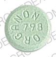 Pill ORGANON 798 Green Round is Hexadrol