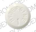 Pill HYDERGINE 1 White Round is Hydergine