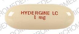 Pill HYDERGINE LC 1 mg Yellow Capsule/Oblong is Hydergine LC