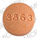 Pill 3863 RUGBY Orange Round is Hydralazine Hydrochloride