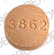 Pill 3862 RUGBY Orange Round is Hydralazine Hydrochloride