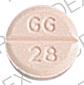 Pill GG 28 Pink Round is Hydrochlorothiazide