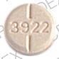 Pill 3922 RUGBY Pink Round is Hydrochlorothiazide