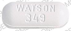 Acetaminophen and hydrocodone bitartrate 500 mg / 5 mg WATSON 349 Front