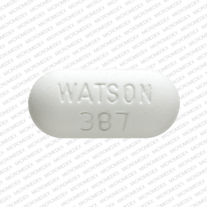 Acetaminophen and hydrocodone bitartrate 750 mg / 7.5 mg WATSON 387 Front