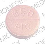 Pill MSD 410 Orange Round is Hydrodiuril