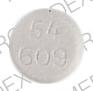 Pill 4 54 609 White Round is Hydromorphone Hydrochloride