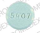 Pill 5407 DAN DAN is Hydrochlorothiazide and Reserpine 50 mg / 0.125 mg