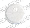 Pill 21 USV White Round is Hygroton