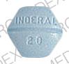 Pill INDERAL 20 I Blue Six-sided is Inderal