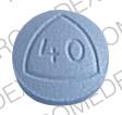 Pill logo 40 Blue Round is Isoptin