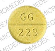 Pill GG 229 Yellow Round is Isosorbide dinitrate