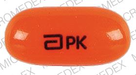 Pill a PK Orange Capsule-shape is Kaletra