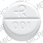 Pill 3 R 001 White Round is Acetaminophen and Codeine Phosphate