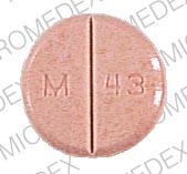 Pill M  43 is Chlorothiazide and reserpine 500 mg / 0.125 mg