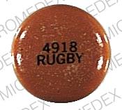 Pill 4918 RUGBY Brown Round is Chlorpromazine Hydrochloride