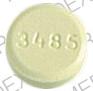 Pill 3485 RUGBY Yellow Round is Chlorthalidone