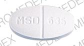 Pill COGENTIN MSD 635 White Oval is Cogentin