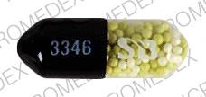 Pill 3346 15 SB Black Capsule/Oblong is Compazine spansule