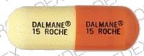 Pill DALMANE 15 ROCHE Orange Capsule-shape is Dalmane