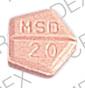 Pill DECADRON MSD 20 Orange Five-sided is Decadron